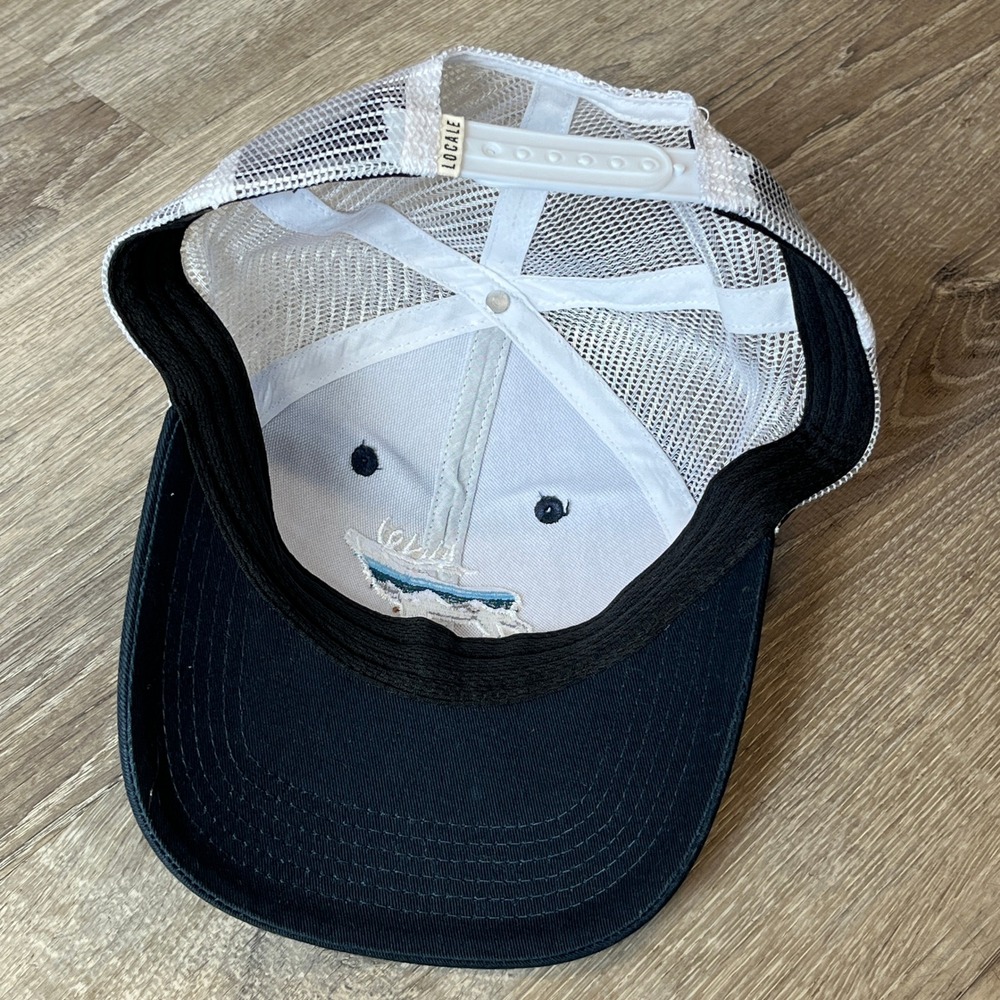 Locale Rocky Mountain National Park Elk Trucker Hat Navy Blue White Snapback Cap - Picture 4 of 5